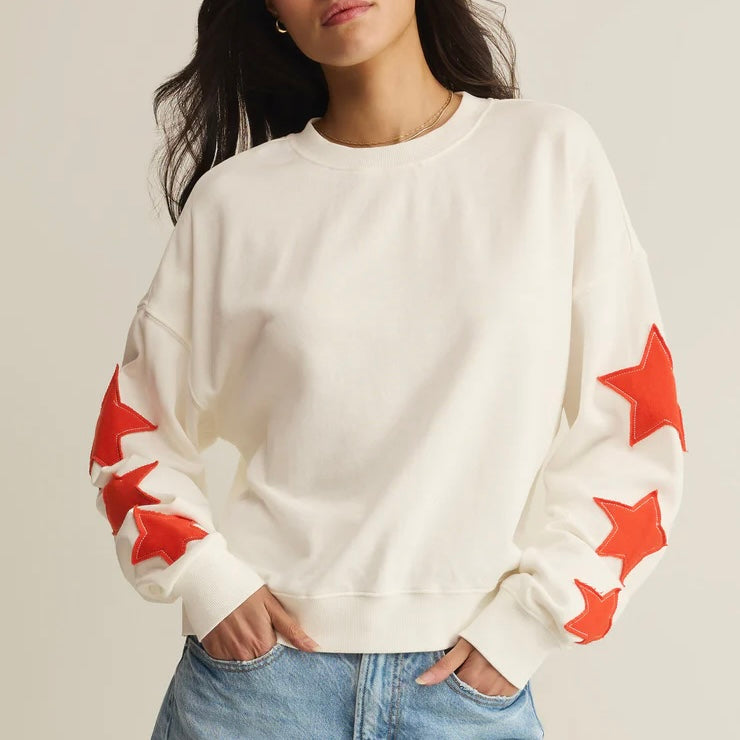 SALSATION TOPS スウェット Z Supply Stars First Date- sea salt – jeantherapy