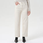 AGoldE Ren High Rise Wide Leg-brown rice