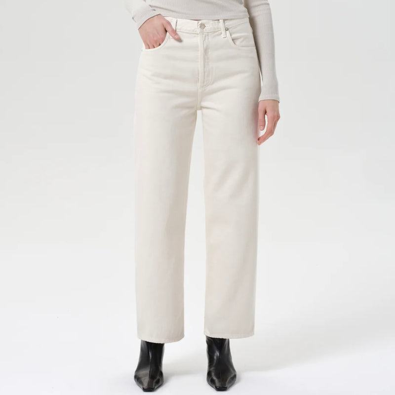AGoldE Ren High Rise Wide Leg-brown rice