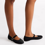 Steve Madden Dory Ballet-black satin