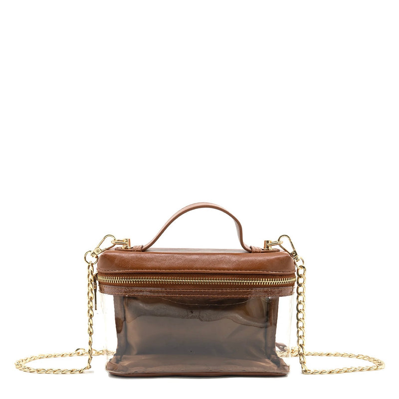 BC Clear Box Bag- Tan