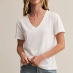 Z Supply Weekdays V-Neck Tee-white