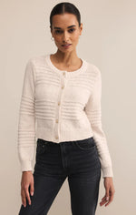 Z Supply Between The Lines Cardi- crystal