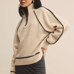 Z Supply Alps Half Zip Sweater- oatmeal