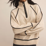 Z Supply Alps Half Zip Sweater- oatmeal
