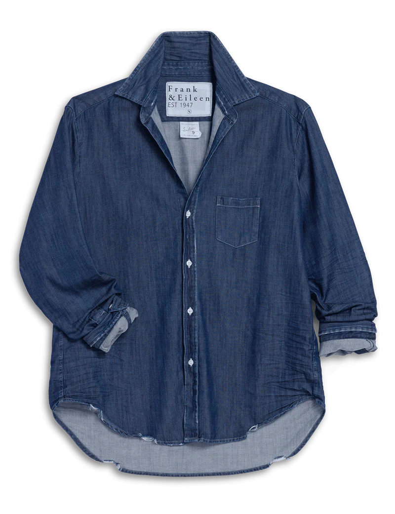F&E Eileen Button Up- vintage dark wash