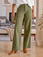 F&E Limerick Wide Leg Pant- olive