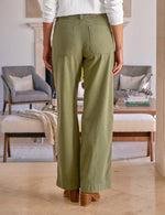 F&E Limerick Wide Leg Pant- olive