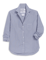 F&E Eileen Button Up- white/navy stripe