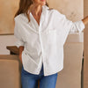 F&E Oona Button Up- white superluxe