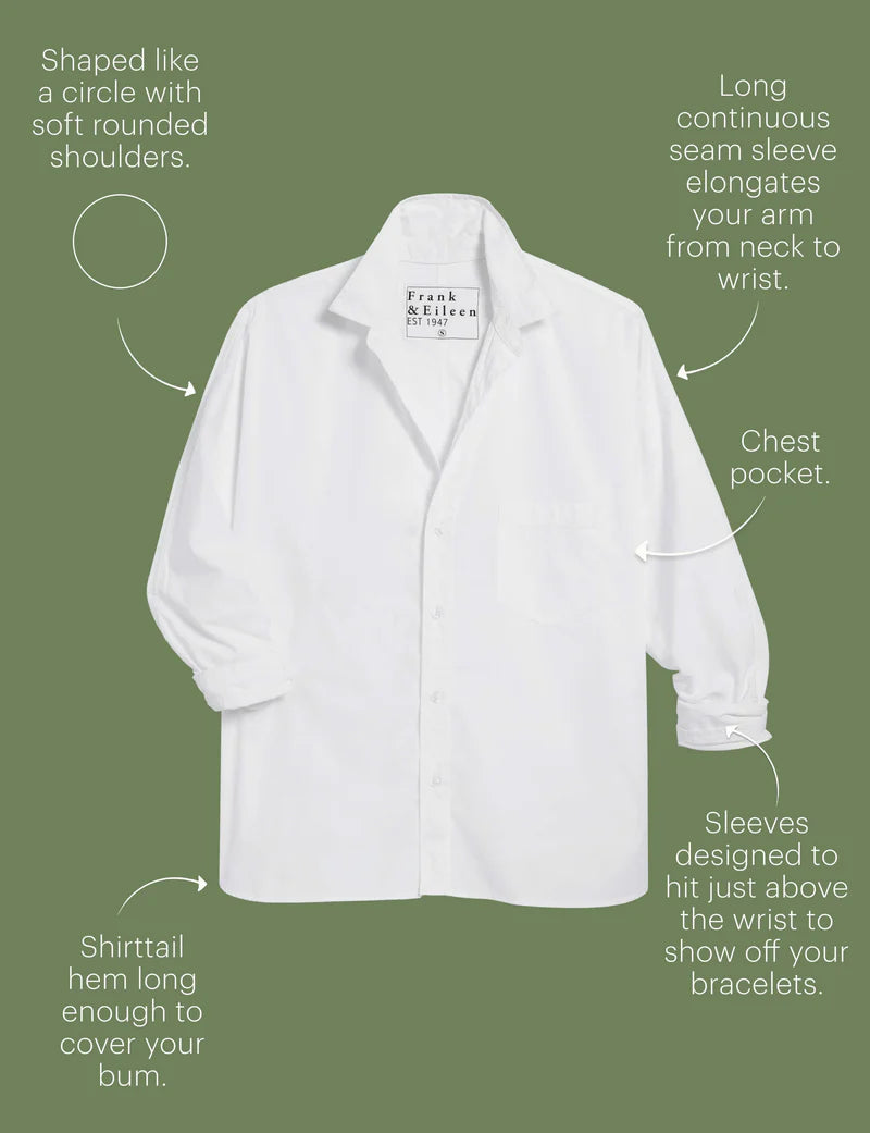 F&E Oona Button Up- white superluxe