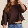 Bobi Drop Shoulder Shirt- umber