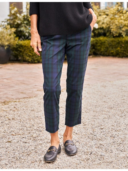 F&E Wicklow Chino- black watch plaid