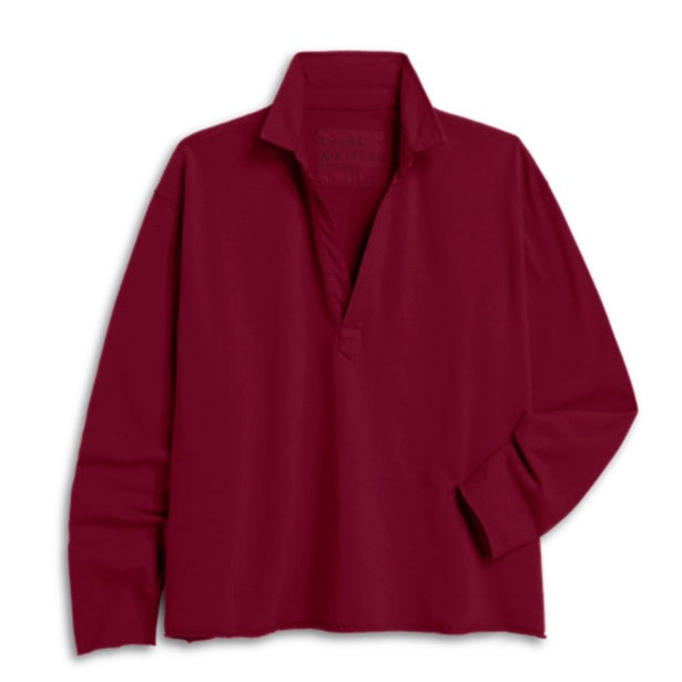 F&E Patrick Popover Henley- garnet