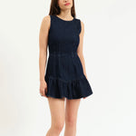 Daze Laurel Ruffle Dress- moonlight