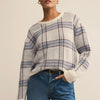 Z Supply Junction Plaid Sweater- nat