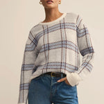 Z Supply Junction Plaid Sweater- nat