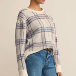 Z Supply Junction Plaid Sweater- nat