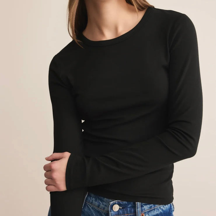 Z Supply Second Skin Longsleeve- black