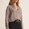 Z Supply River Plaid Button Up- choc cherry