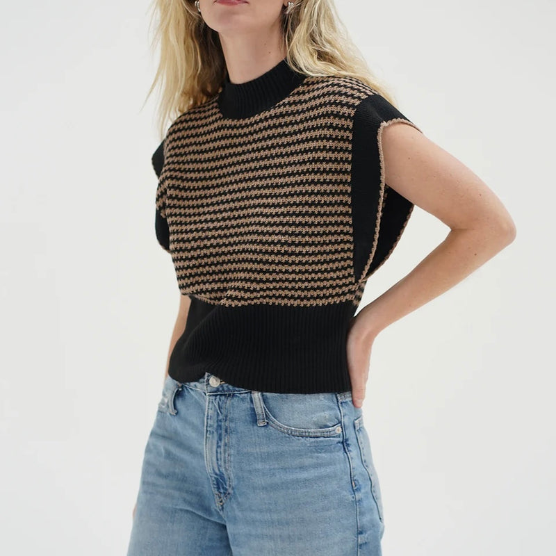 LNA Ellisa Sweater- latte stripe