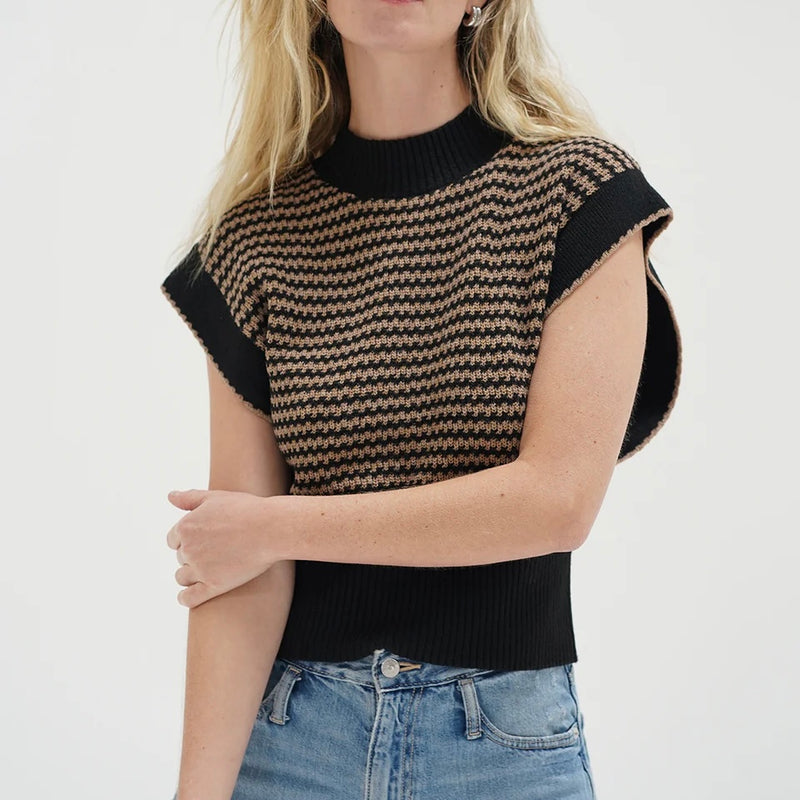 LNA Ellisa Sweater- latte stripe