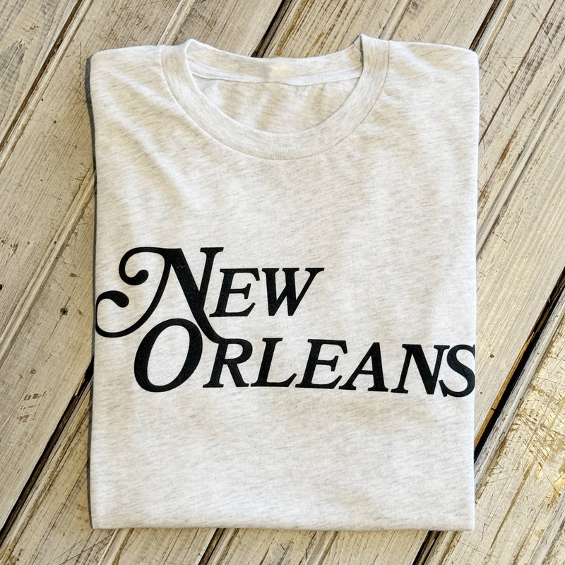 New Orleans New Yorker Tee-hea white