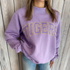TIGERS Varsity Mockneck Sweatshirt-lavender