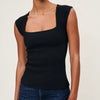 DL1961 Square Neck Top- black