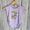 Retro Geaux Ruched Tank-lavender