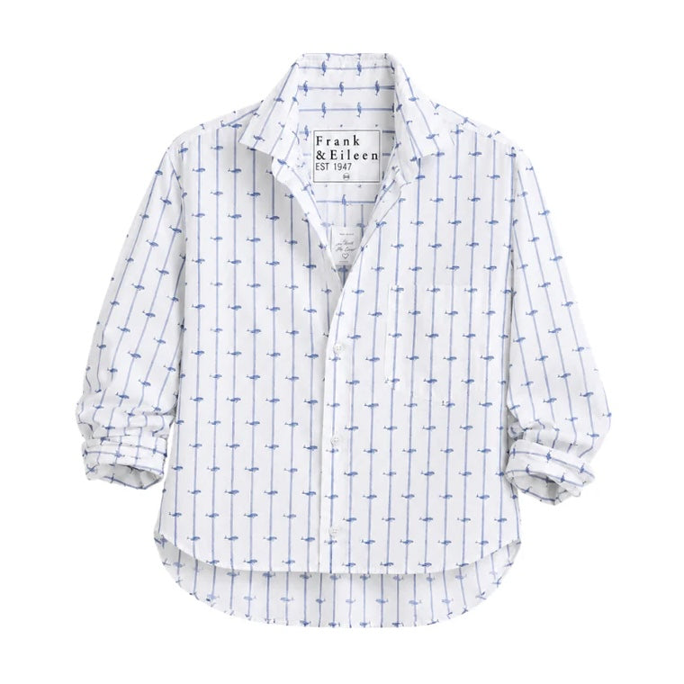 F&E Silvio Button Up- stripe whale – jeantherapy