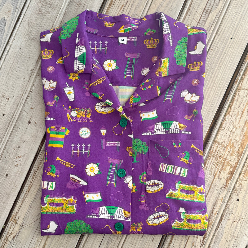 Nolaverse Mardi Icons Hawaiian Shirt