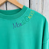 Mardi Gras Embroidered Sweatshirt-green