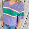 NM Pastel Purple Loose Knit Stripe Jersey
