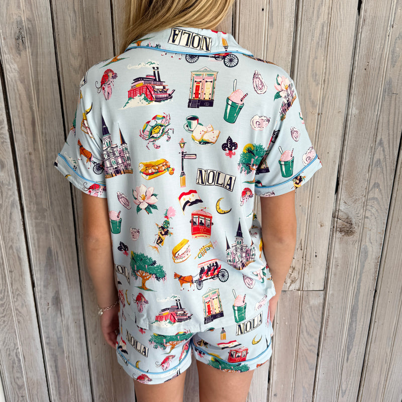 NM Nola Icons PJ Short Set-light blue