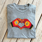 Chiefs Heart Hands Unisex Tee-heather grey