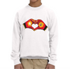 Heart Hands Kids Sweatshirt-white