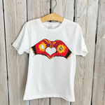 Heart Hands Kids Tee-white