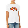 Chiefs Heart Hands Women's Crew-white