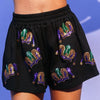 Mardi Gras Crown Short-black