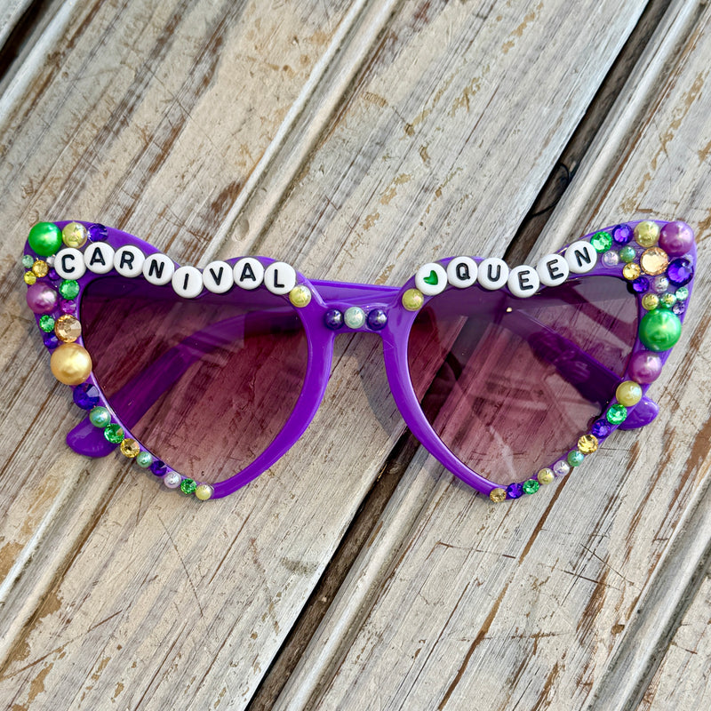 Nolaverse Carnival Queen Beaded Sunglasses