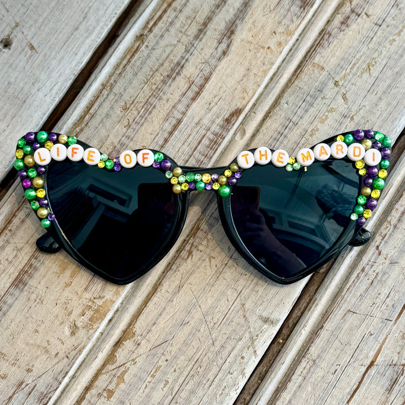 Nolaverse Life Of The Mardi Beaded Sunglasses