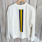 Mono Mambo Varsity Ribbed Sweatshirt-white