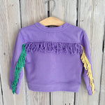 Kids Rhinestone Boots Fringe Sweatshirt