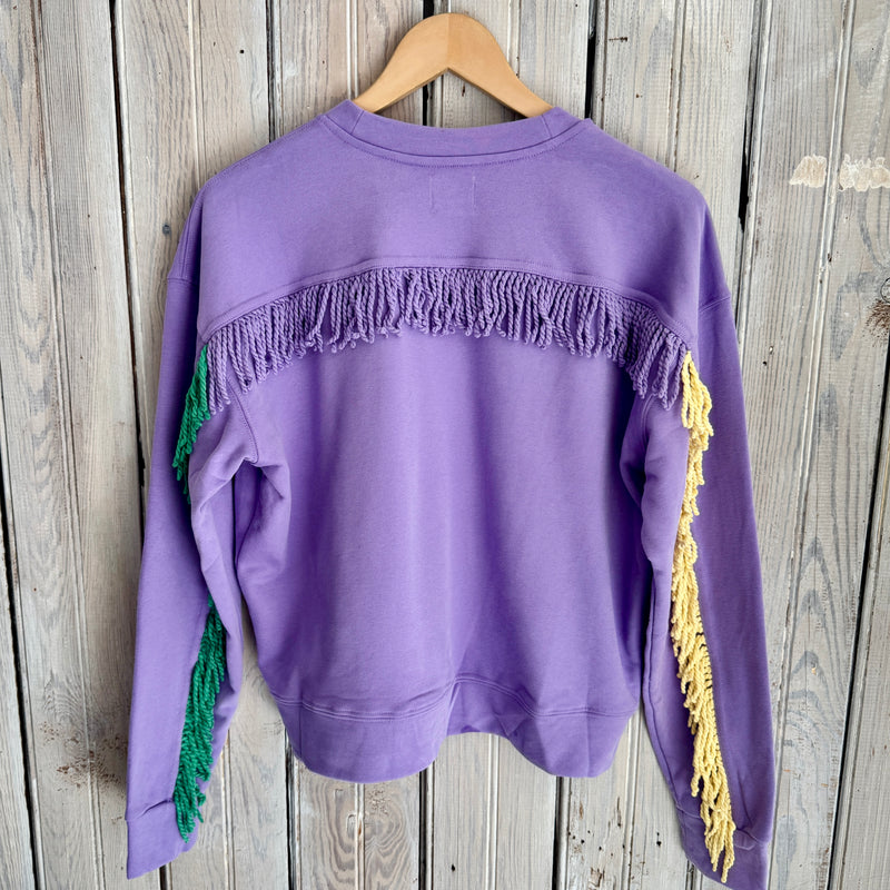 Adult Rhinestone Boots Fringe Sweatshirt