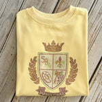 Rhinestone Crest Specialty Sweatshirt-yellow