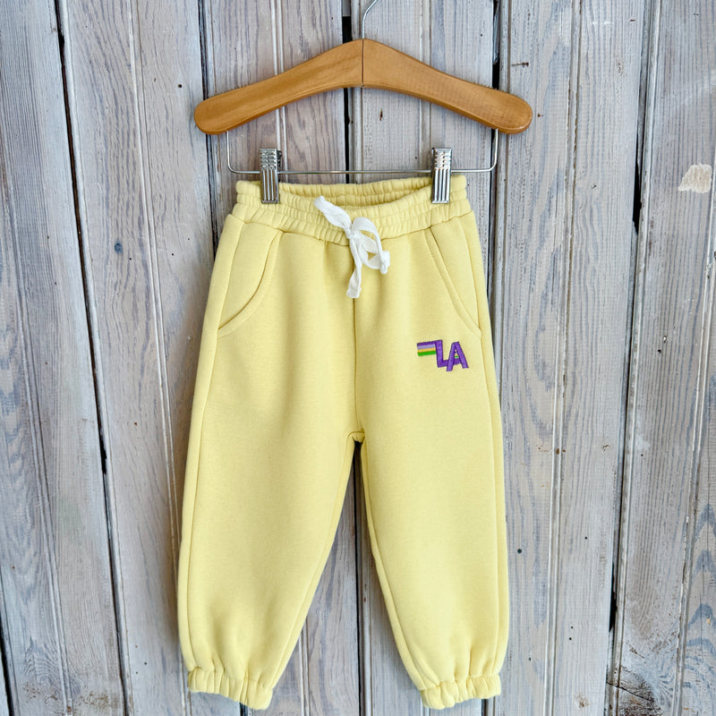 Kids MG LA Nation Embroidered Sweatsuit-yellow