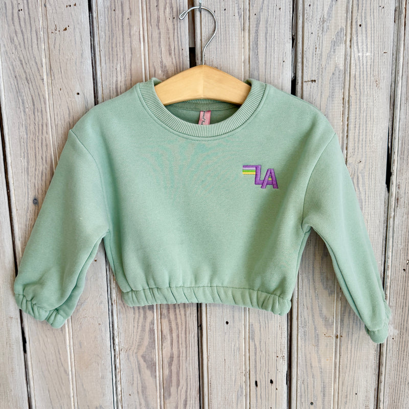 Kids MG LA Nation Embroidered Sweatsuit-green