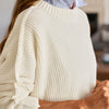 F&E Montecito Sweater- cream