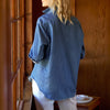 F&E Eileen Button Up- vintage stonewashed